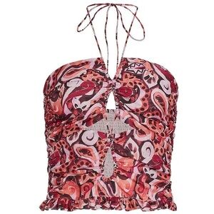 MAGALI PASCAL Sevres Printed Silk-Blend Top